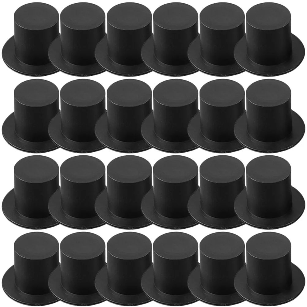 100Pcs Mini Top Hat Decorative Hats for Crafts Tiny Top Hats DIY Craft Decorations Miniature Tops Hat DIY Craft Decorations