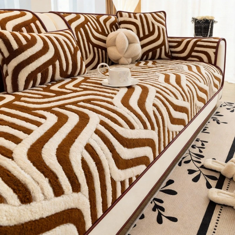 

Thick and Warm Sofa Cover Cloth Versatile Anti Slip Delicate and Skin Friendly Sofa Cushion Cover Autumn and Winter New Styles