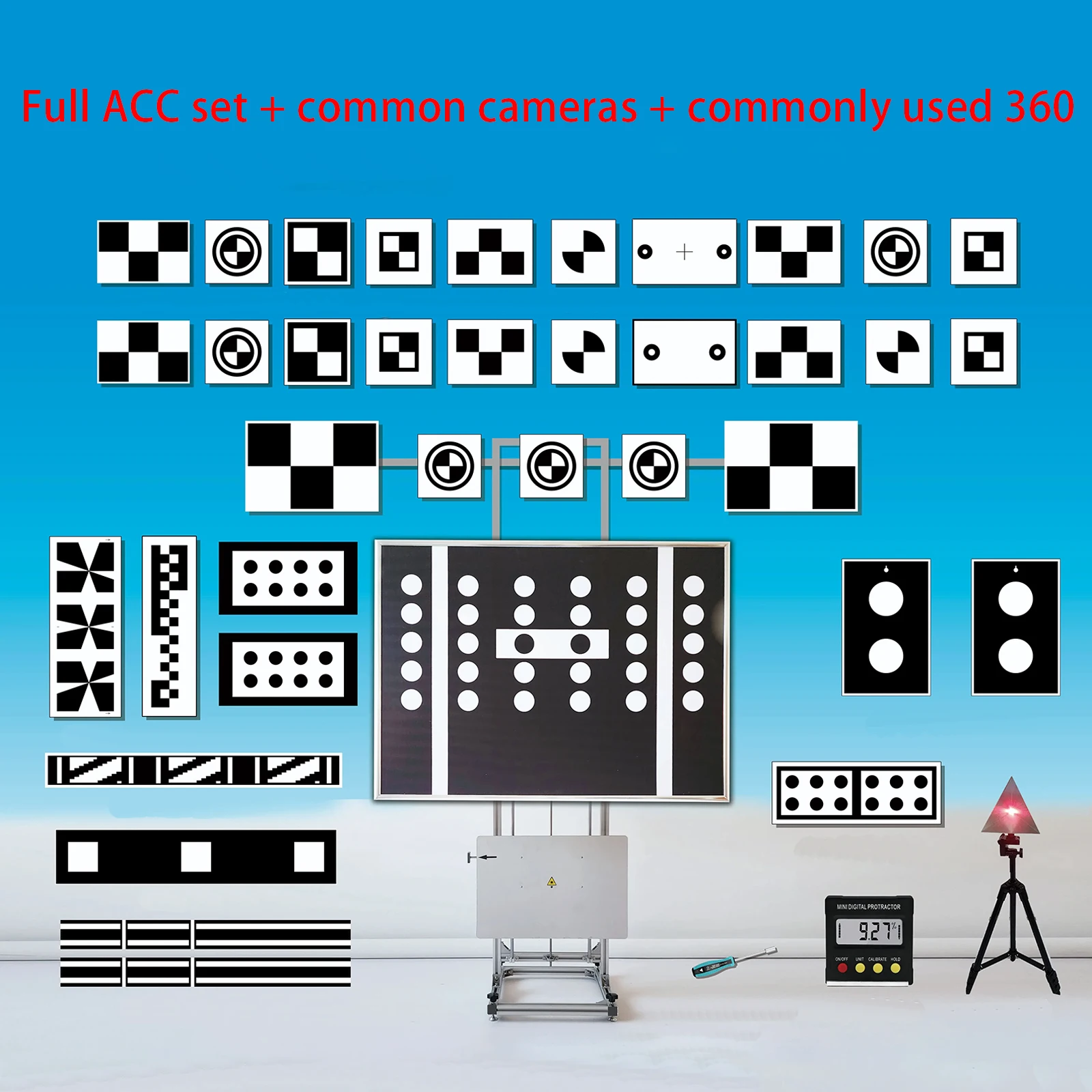 Top-tier full ACC target ADAS calibration tool, millimeter-wave radar calibration equipment with common cameras and standard 360