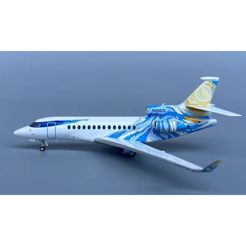 Diecast escala 1/200 TVPX Dassault Falcon 7X N666ZL modelo metálico coleção de aeronaves presente de exibição decorativa