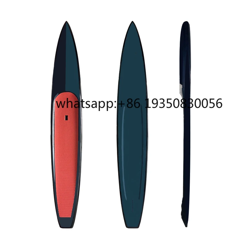 

Factory OEM SUP Stand up Paddle Boat Water Sports Competition Race Surfboard Carbon Fiber 14' Red EPS Hard Surf Foil Board