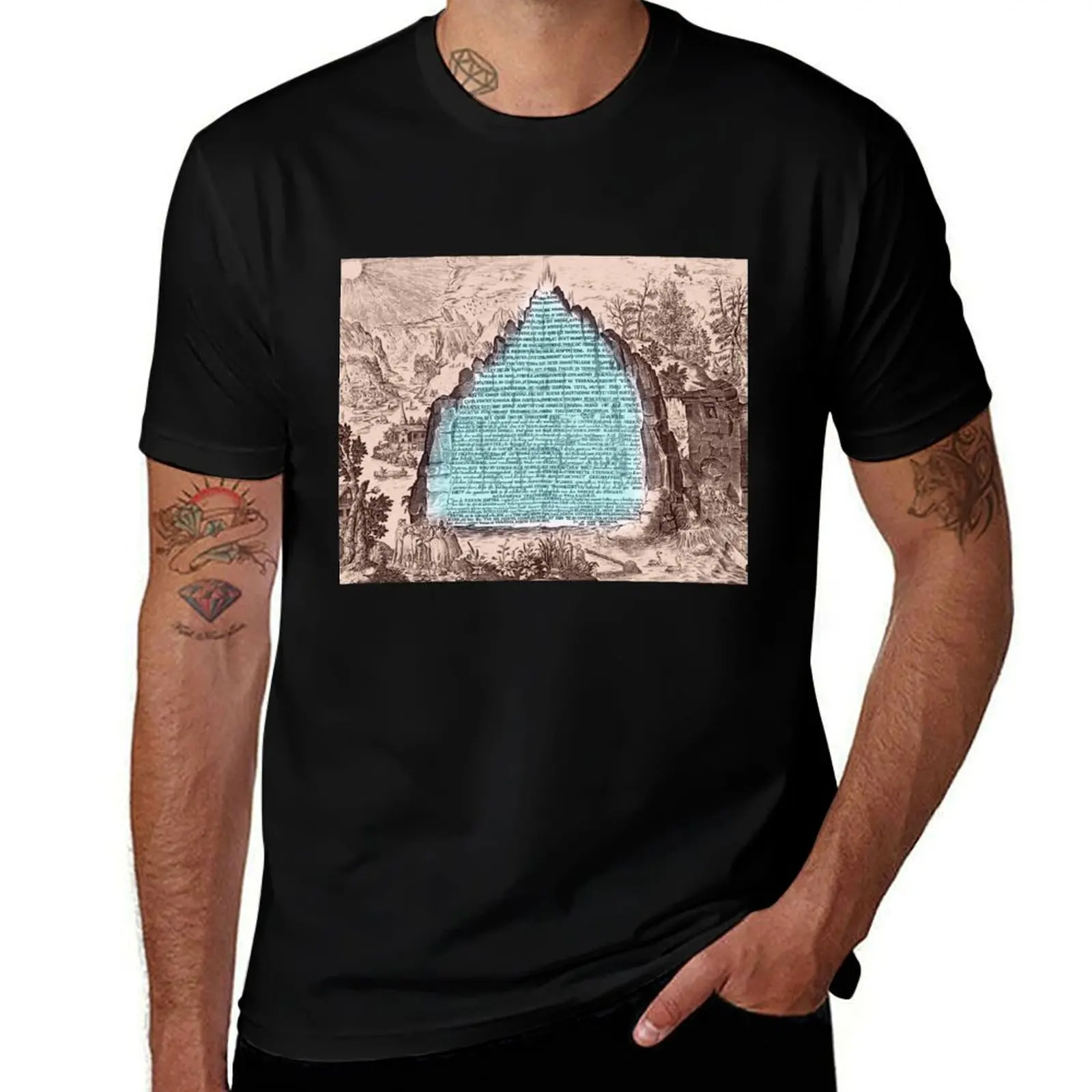 Emerald Tablet - Monument to Mankind T-Shirt Active Wear Sports T-Shirt for Men