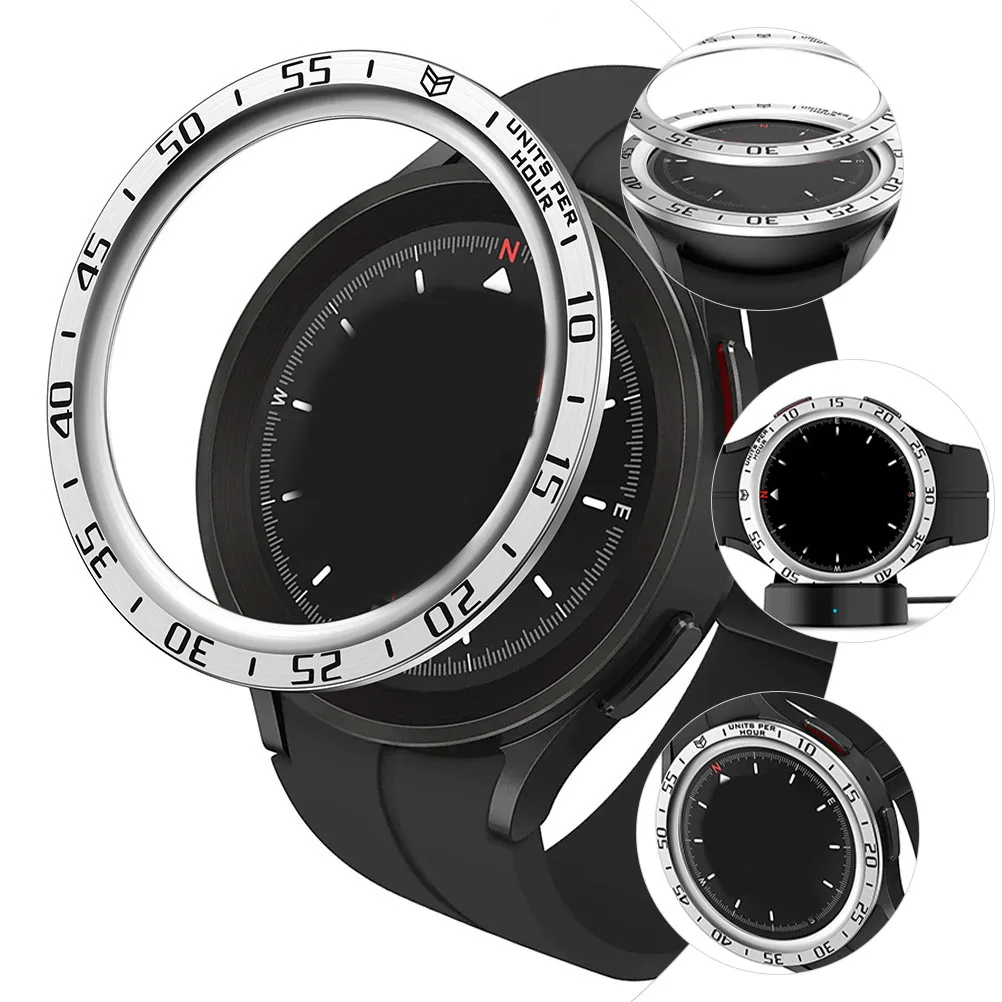 

Metal Scale Bezel Watch Durable Stainless Steel Replacement Prevent Dust Scratching Smartwatch Bezel Ring Lightweight Excellent