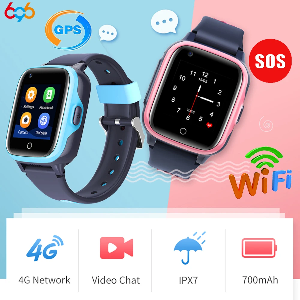 1.4 Inch 700Mah Kids 4G Waterproof  Smart Watch HD Voice Call Camera SOS Wifi GPS LBS AGPS location Children Sports Smartwatch