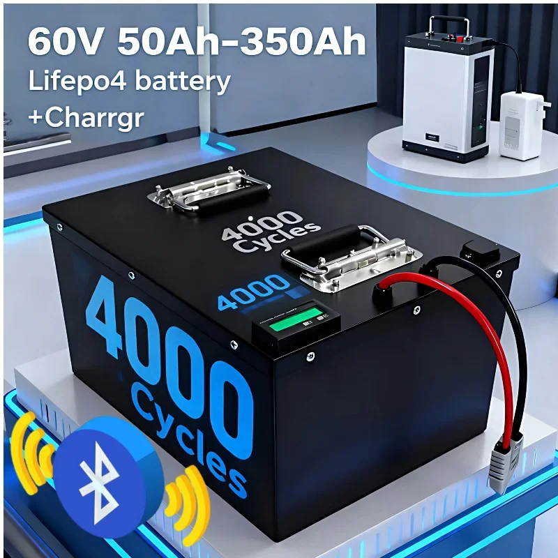 

60V LiFePO4 Battery 50Ah-350Ah High Capacity Lithium Iron Phosphate Battery with BMS 3000W-12000W for Golf Cart Electric Vehicle