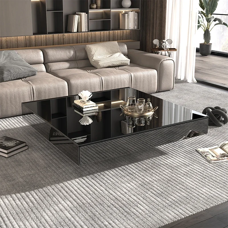 

French Minimalist Coffee Table Rectangle Organizer Drawer Luxury Neutral Coffee Table Premium Trendy Table Basse Furniture