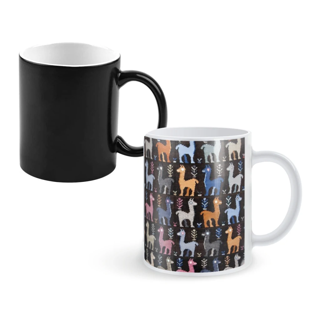 

Llama LandCoffee Mugs And Mug Creative Color Change Tea Cup Ceramic Milk Cups Novelty Gifts