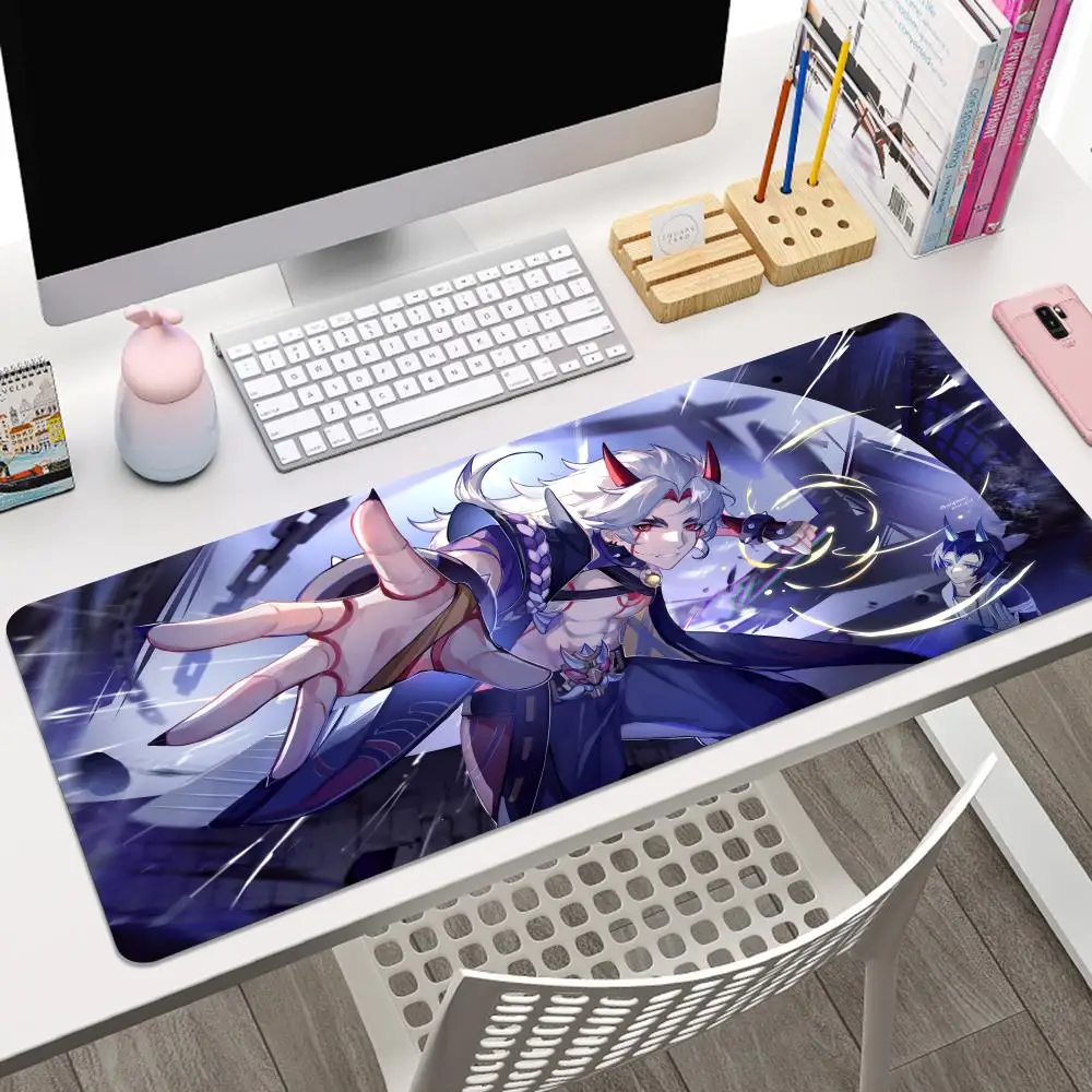 Arataki Itto Kuki ShinobuAnime Genshin Impact Mousepad Large Gaming Mouse Pad LockEdge Thickened Computer Keyboard Table Desk