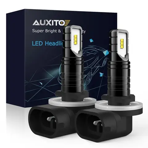 AUXITO 2 шт. H27W/2 H27 LED 881 Светодиодные лампы H27W LED Canbus 6000K Белые автомобильные противотуманные фары Дневные ходовые огни Авто фары 12 В