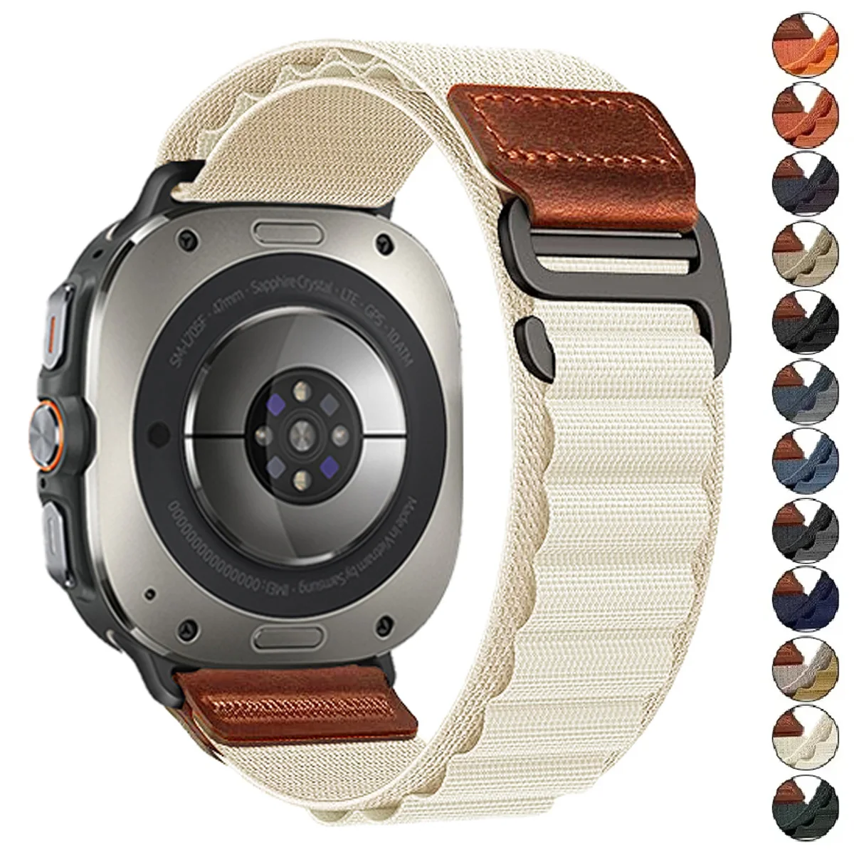 Nylon Trail Band for Samsung Galaxy Watch Ultra 2025/2024 Sports Loop Strap for Galaxy Watch Ultra 47MM No Gaps Bracelet 2026