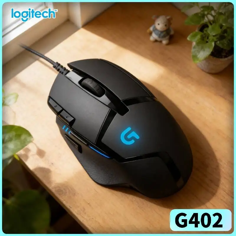 Logitech G402 Hyperion Fury Gaming Mouse 500 IPS Tracking 8 Buttons 4 DPI Modes 4000 DPI Ergonomic Design