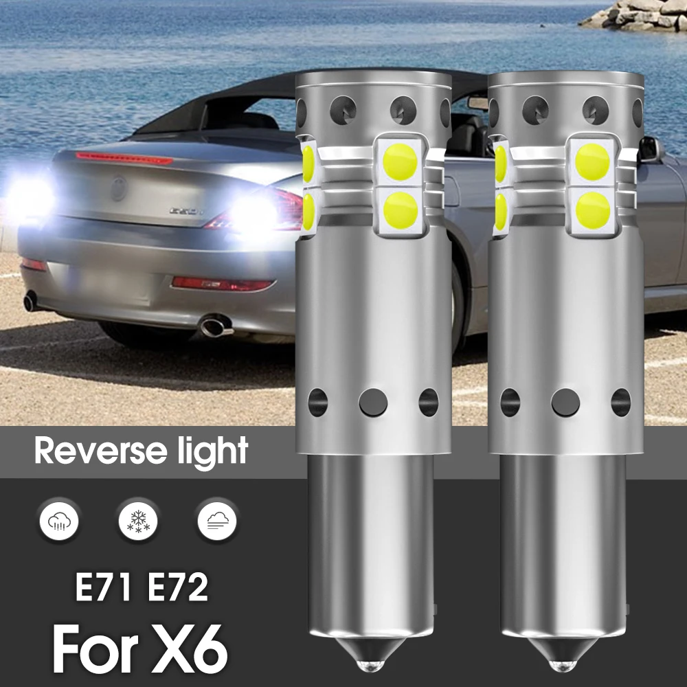 Canbus led rückfahr leuchte backup lampe 2 stücke zubehör für bmw x6 e71 e72 2008 2009 2010 2011 2012 2013 2014