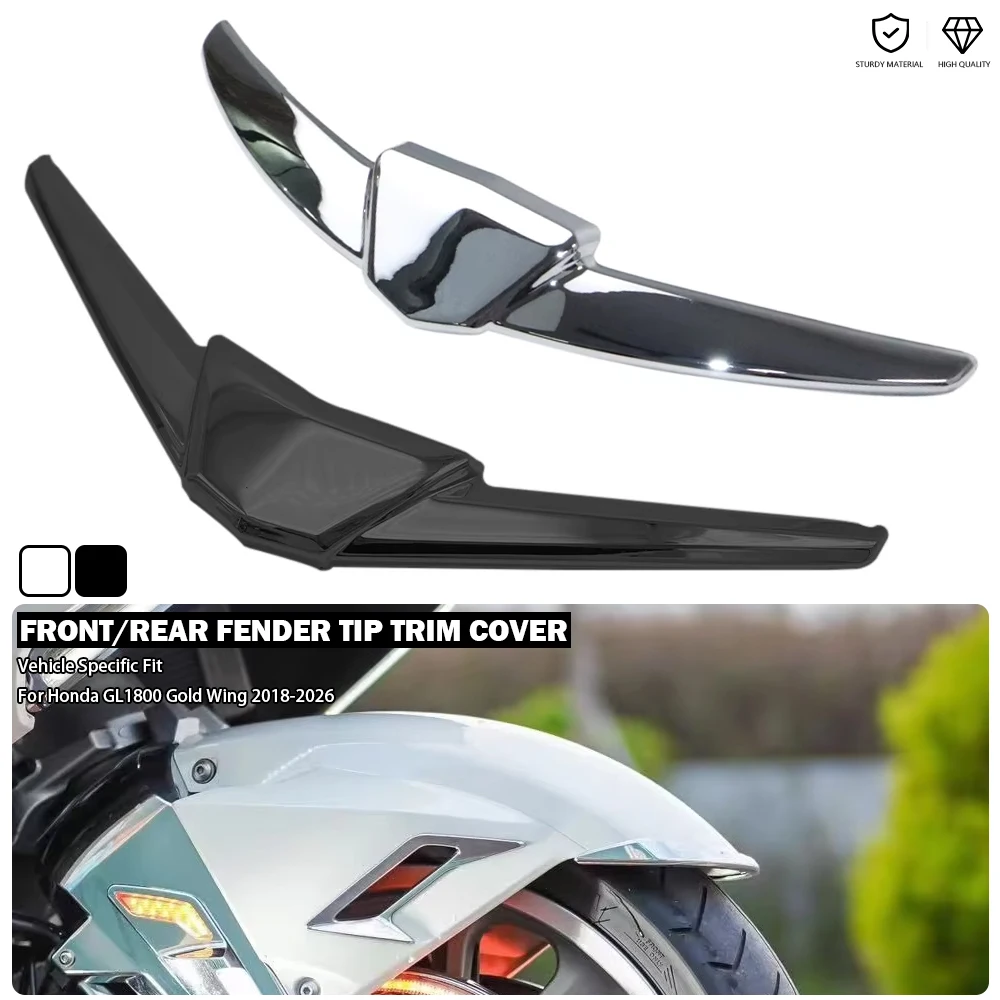 Front/Rear Fender Tip Trim Cover - Chrome/Black Fits For Honda Gold Wing 1800 DCT Goldwing GL1800 Tour F6B 2018-2026