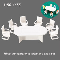 Scale 1:50 1:75 Miniature Table&Chairs Model ABS Toys Diy Model Making Indoor Kits Architecture Building Materials for Diorama