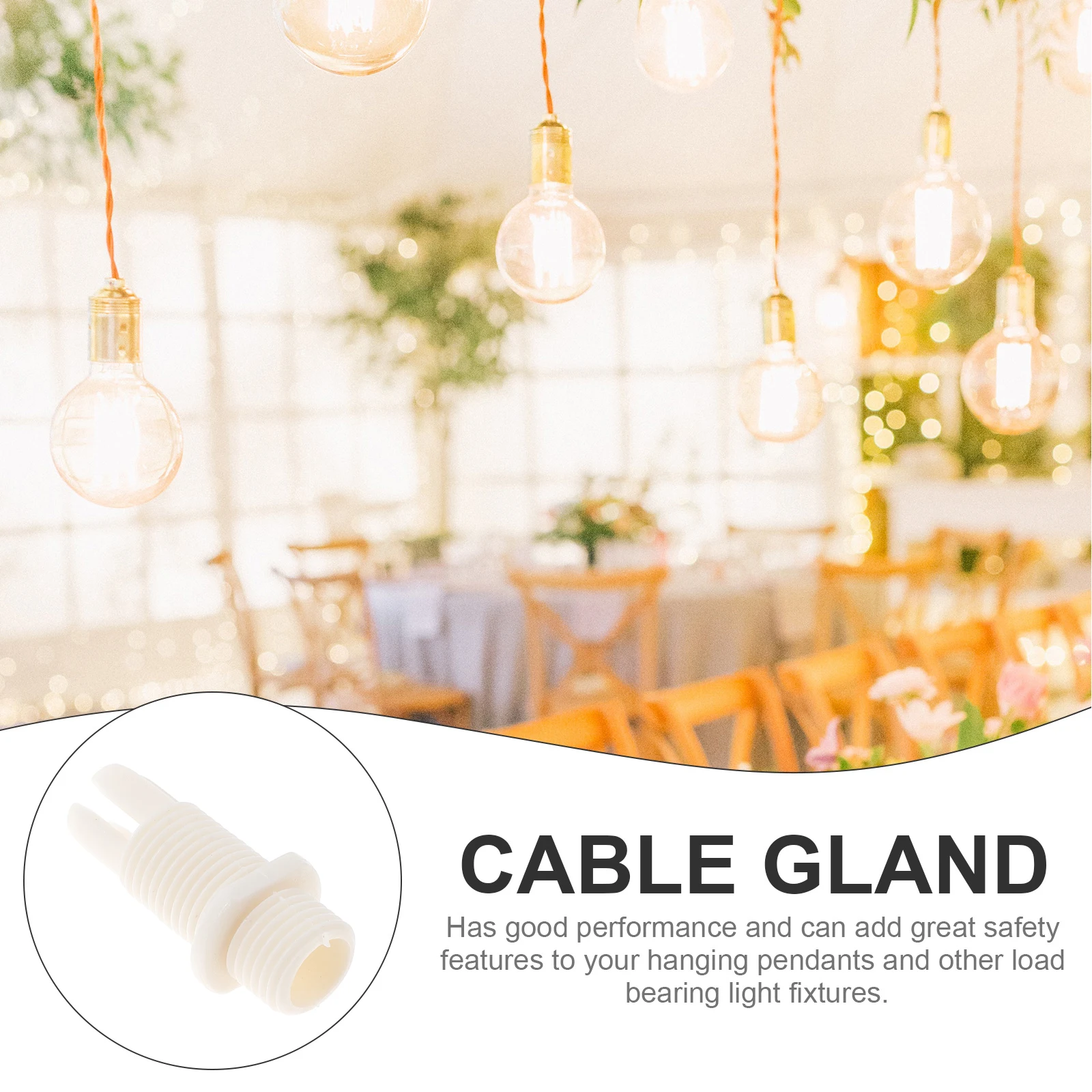 

100 Pcs Cord Grips Wire Buckle Clips Cable Strain Relief Chandelier White Plastic