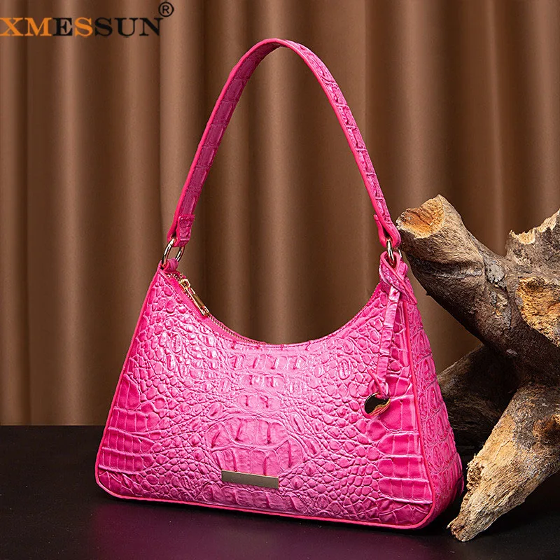 XMESSUN Women New Trendy Crocodile Pattern Shoulder Bags 2026 Fashion Designer Ladies Luxury Messenger Crossbody Handbag A587