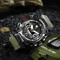 SMAEL orologi sportivi da uomo di marca 50m orologio digitale impermeabile nuovi uomini orologio militare Army 8078 Led orologio al quarzo da uomo orologi da polso
