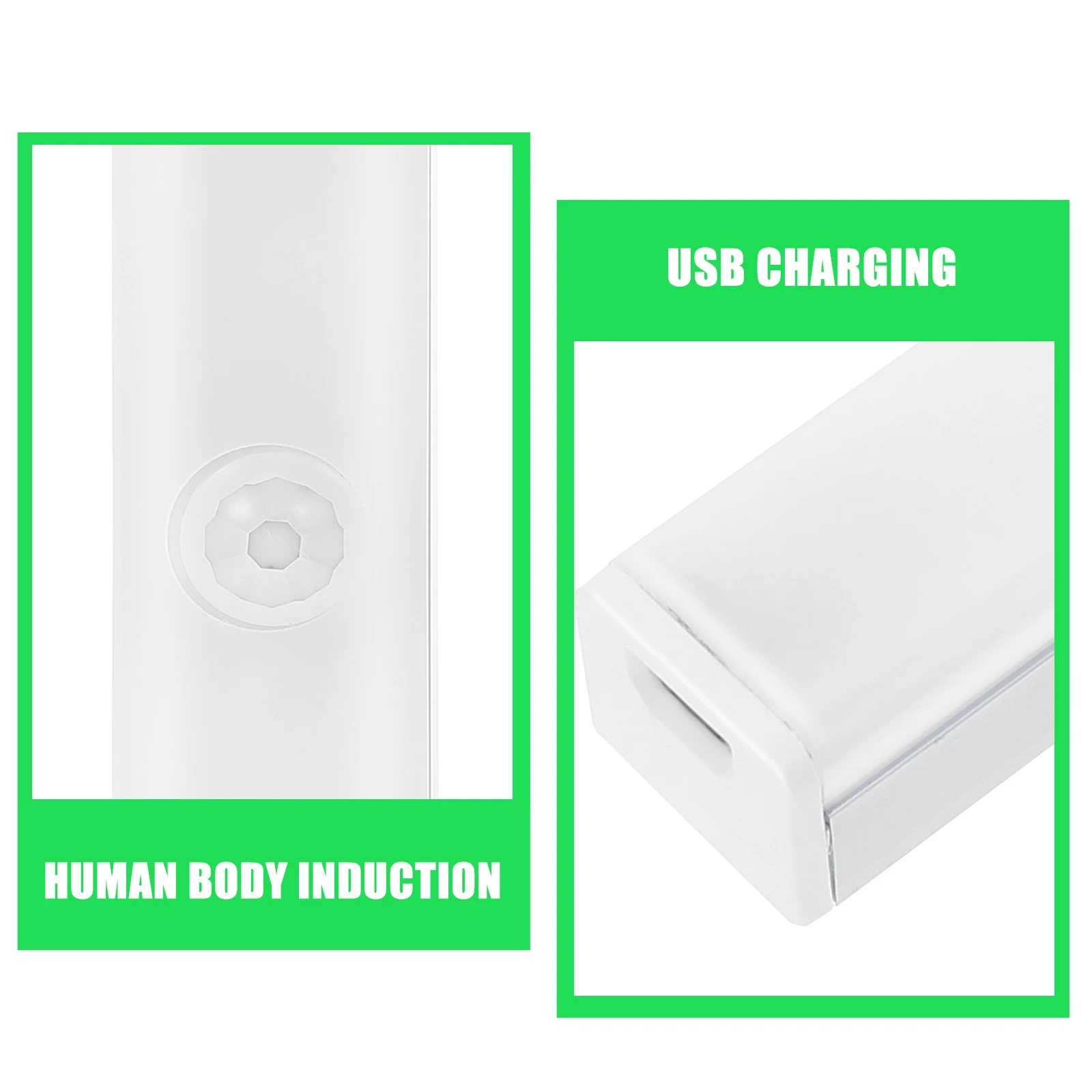 

1pc Led Long Strip Light For Cabinet Wardrobe Bedroom Usb Charging Body Sensing Night Lamp Multi-Use Lighting