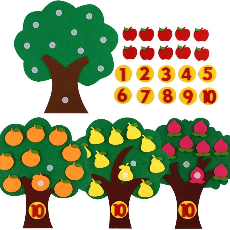

Fruit Tree Felt Non-woven Handmade DIY Pairing Apple Tree School Classroom Rewards Teaching Incentive Supplies Birthday Gift TMZ