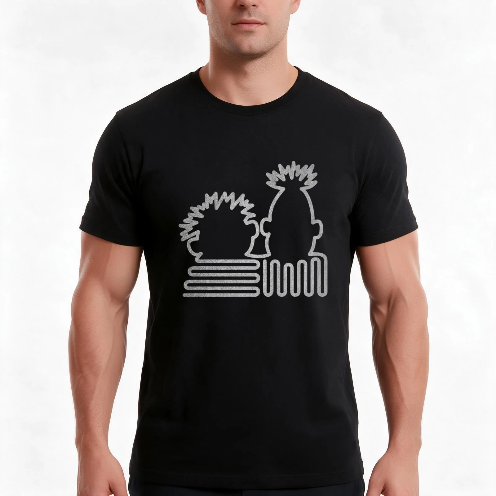Alberto y Ernesto T-Shirt, Summer Casual Cotton Tee, Oversized Streetwear Tops, Vintage Graphic Print, Loose Fit Short Sleeve