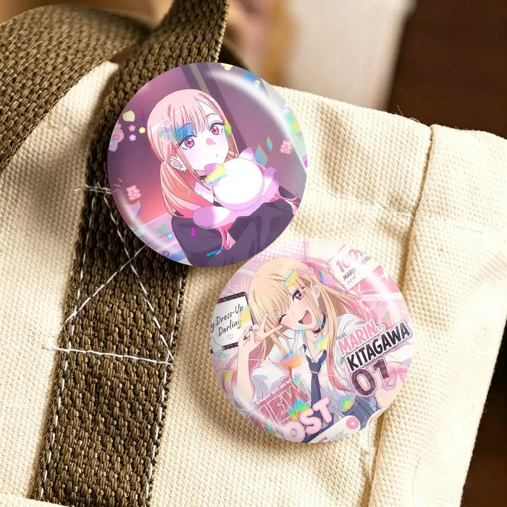 Anime My Dress Up D-Darling 25 32 44 58 75mm Badges Personalized Round Brooches Pins Accessory Gift