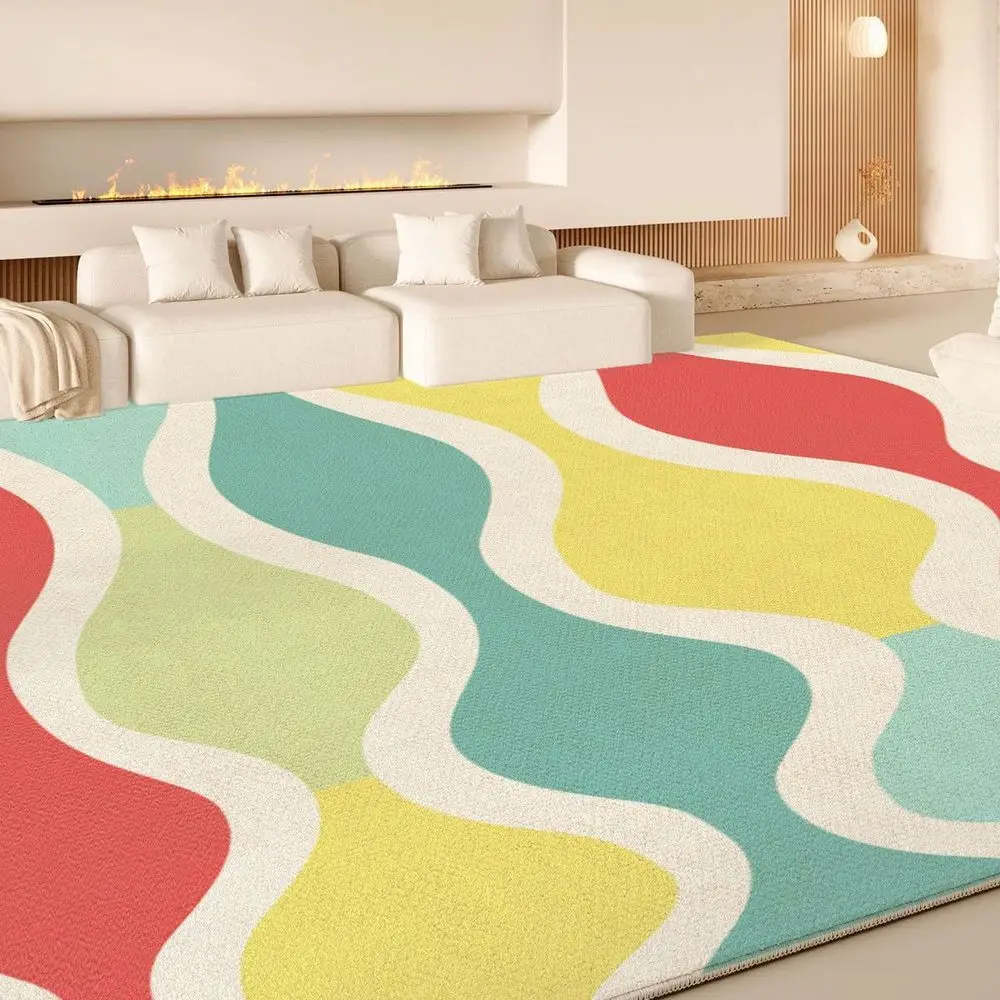 

VIKAMA Soft Loop - Pile Material Universal Mat for Living Room and Bedside, Lightweight and Flexible, Skin - Friendly and Soft,