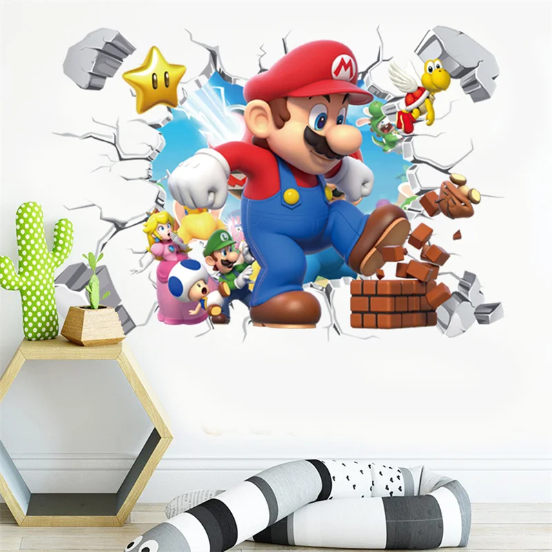 3D Cartoon Anime Game Characters Wall Sticker For Kids Room Living Room Kindergarten Baby Nursery Room DIY Decoration view 3