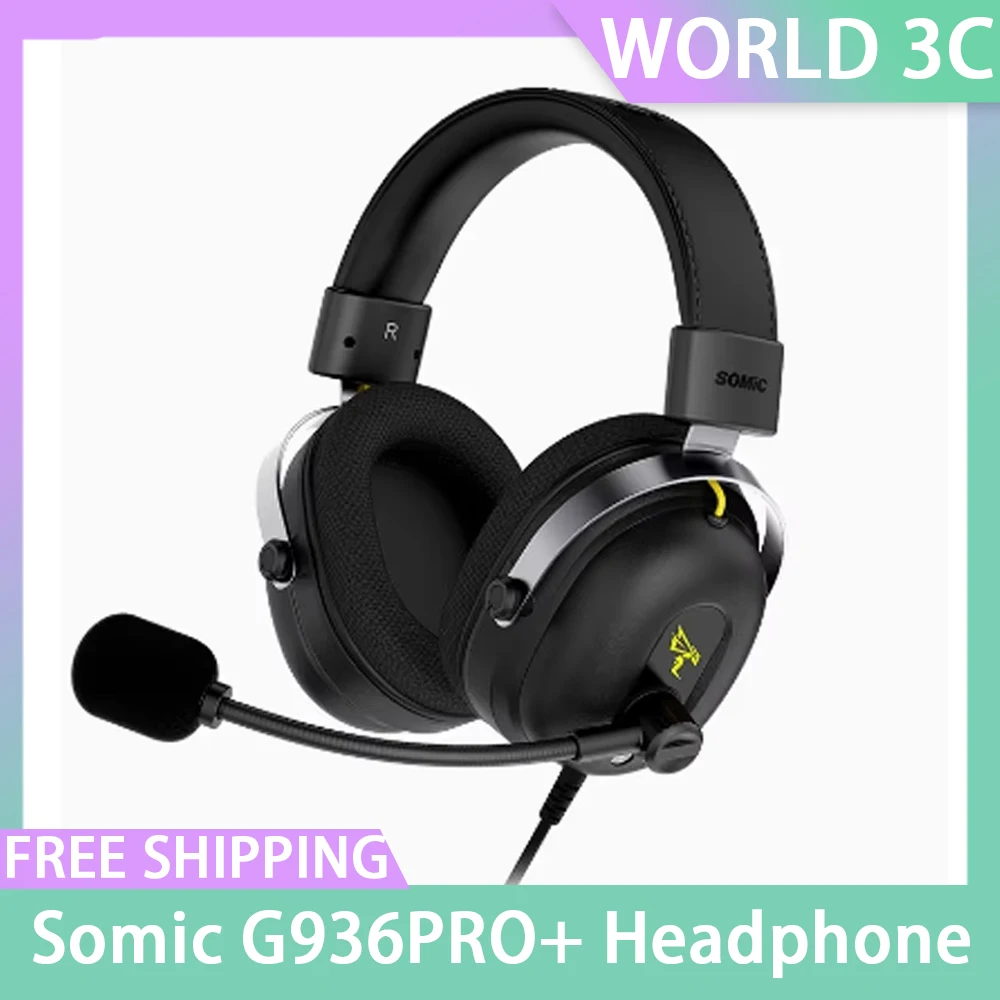 

Somic G936PRO+ Headphone with Mic USB 7.1 Channel Customize Gaming E-Sport Headset 3D Surround Sound For Gamer