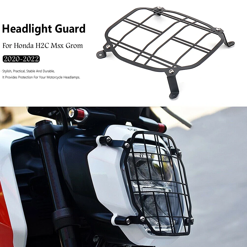 

Black Headlight Protector Guard Grill Grille Cover Motorcycle Accessories Headlight Guard For Honda H2C Msx Grom 2020 2021 2022