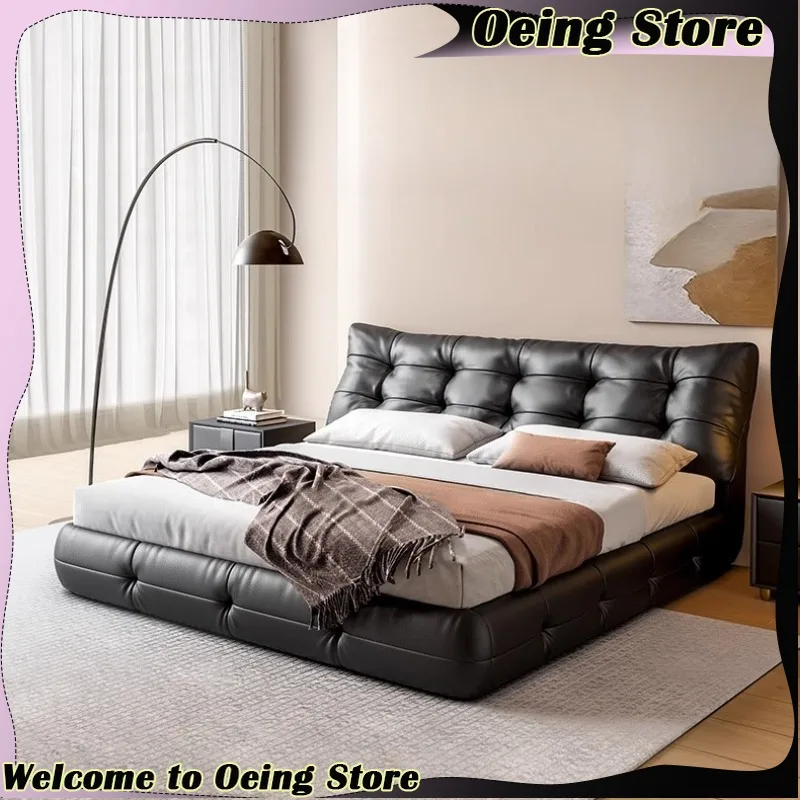 

Nightstands Upholstered Bed Headboard Japanese Lounge Luxury Bed Double Sleeping Muebles Para El Hogar Bedroom Furniture