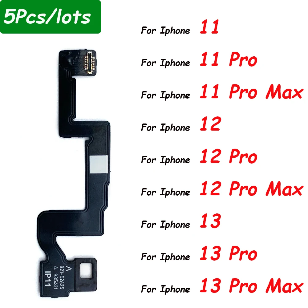 5Pcs，New Dot Projector Flex Cable For IPhone 11 Pro Max X XR XS 12 Pro Face ID Programmer Dot Projector Read Write