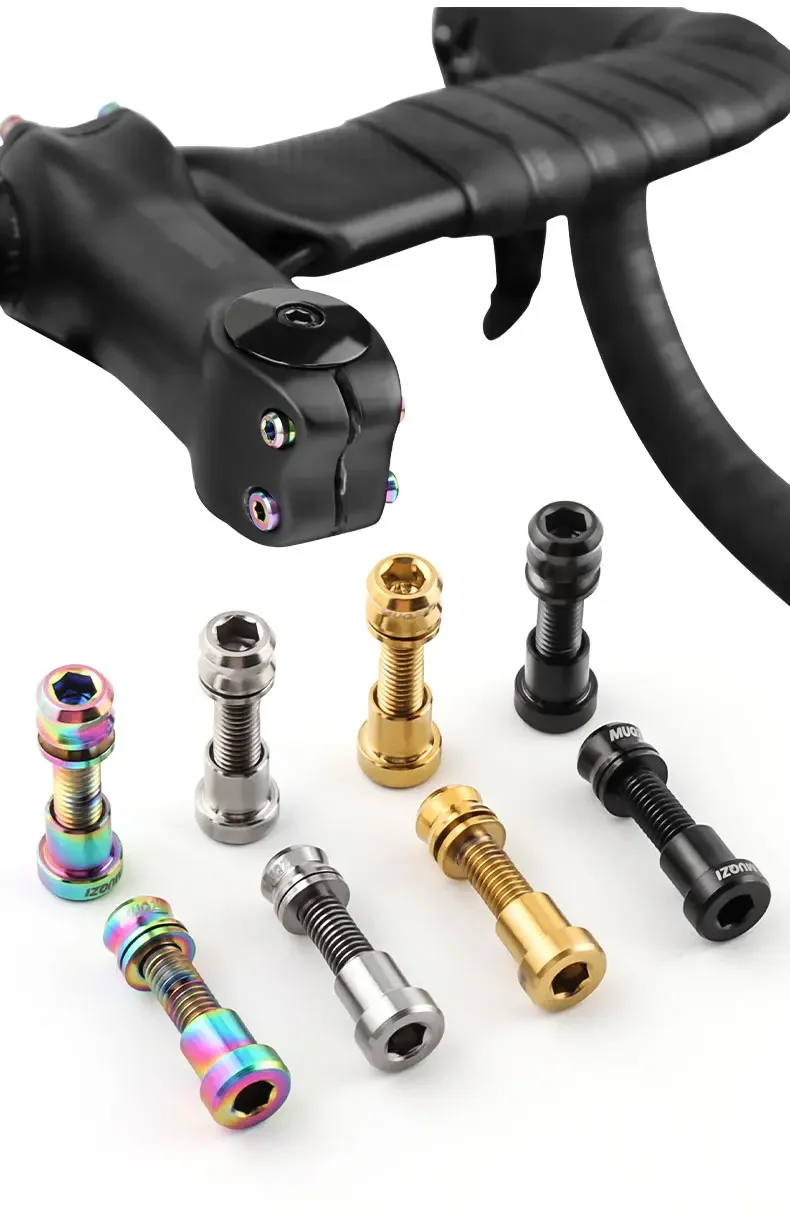 MUQZI Titanium Screw M5x17 19mm Stem Bolt Road Bike Handlebar Stem Bolt