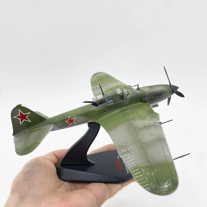 Avión de IL-2 a escala 1/72, modelo de Ilyushin Shturmovik, Metal fundido a presión, colección del ejército militar de aleación de combate ruso