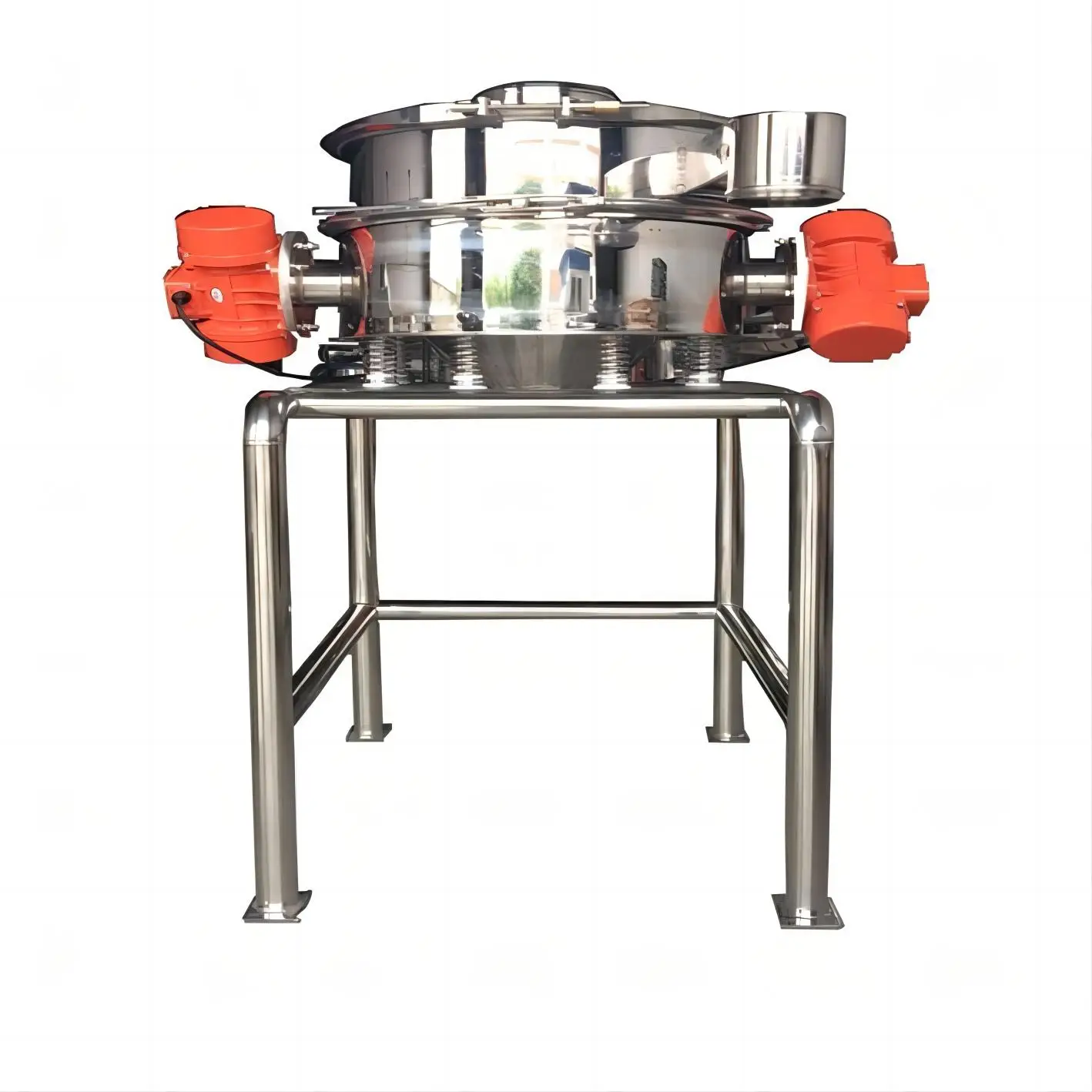 RUNNEST Wheat Starch Powder Sieving Machine Direct Discharge Vibrating Screen Stainless Steel 304/316L Motor Food Processing