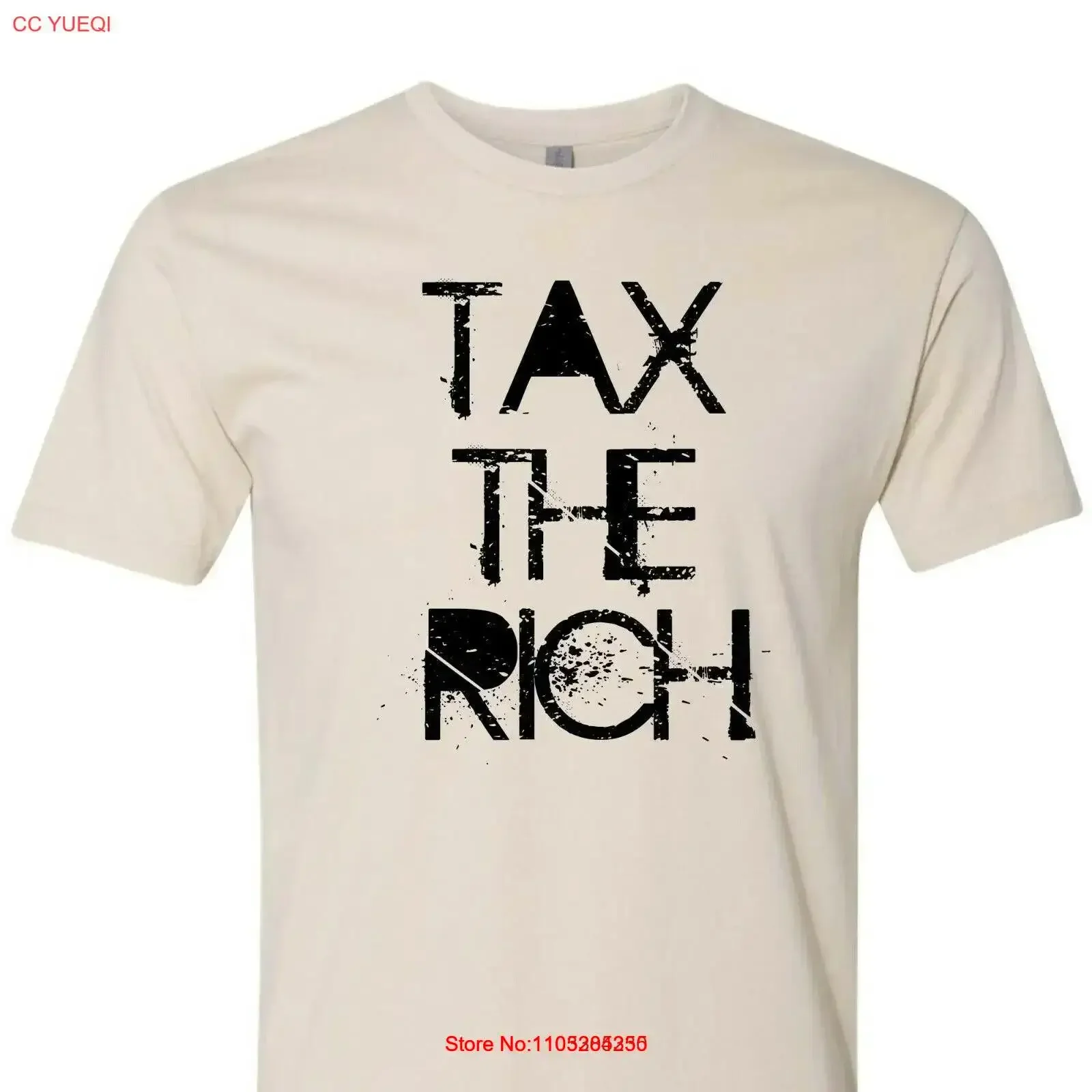 T-shirt « Taxez les riches » – Économie politique, inégalité aux États-Unis – Style vintage délavé, légèrement confortable, motif graphique
