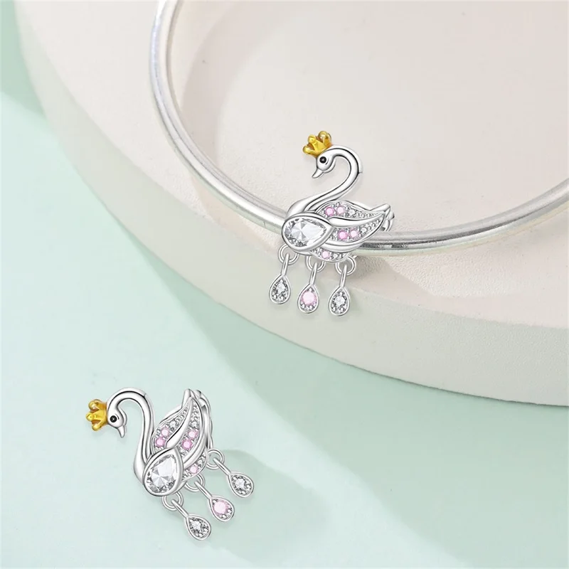 New Original 925 Sterling Silver Elephant Cat Game Charms Bead Flower Baby Beads Fit 3mm Bracelet DIY Jewelry Gifts For Women