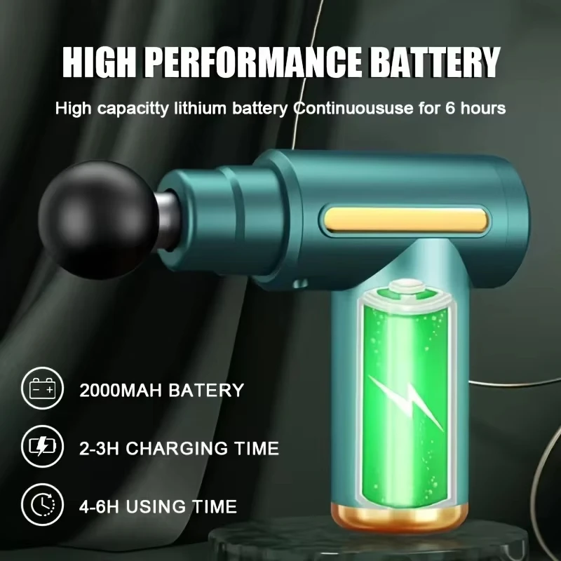 Portable Button Fascia Gun Deep Tissue Massage Mini Lightweight and Adjustable Speed Massage Equipment Suitable for the Body view 6