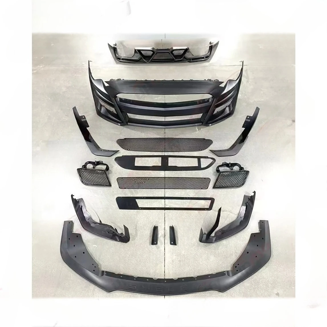 New Design PP ABS Material Body Kit for  Mustang 2018-2023 2.3T 5.0L GT GT350 Upgrade to GT500 Shelby Car Bumper Assrmbly