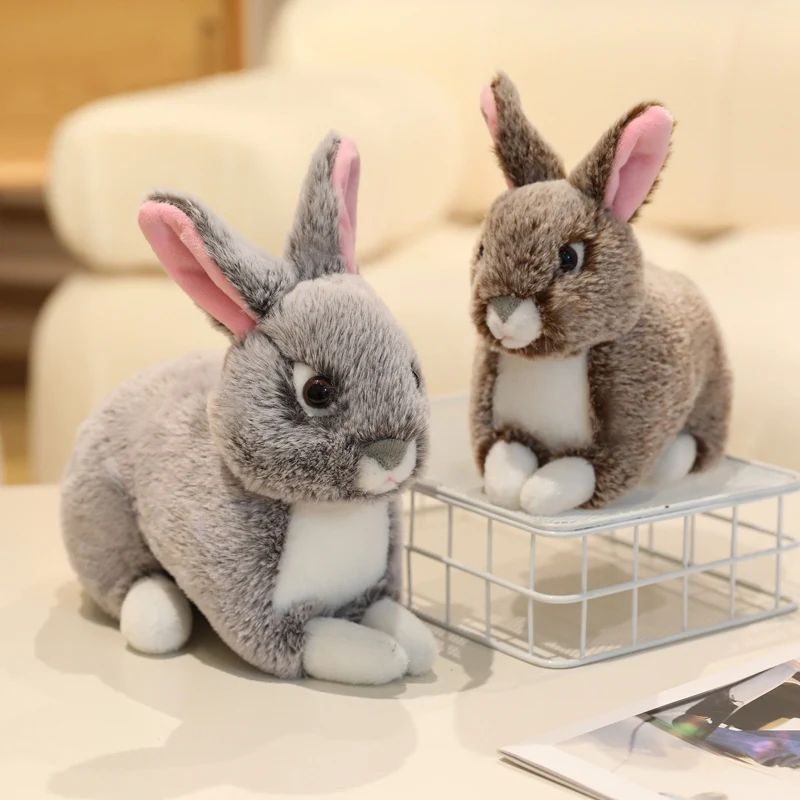 20/25 centimetri Simulato Coniglio Grigio Coniglietto Peluche Coniglio Carino Baby Doll Animale Coniglietto di Pasqua Del Fumetto Coniglio Giocattolo Kawaii Room Decor