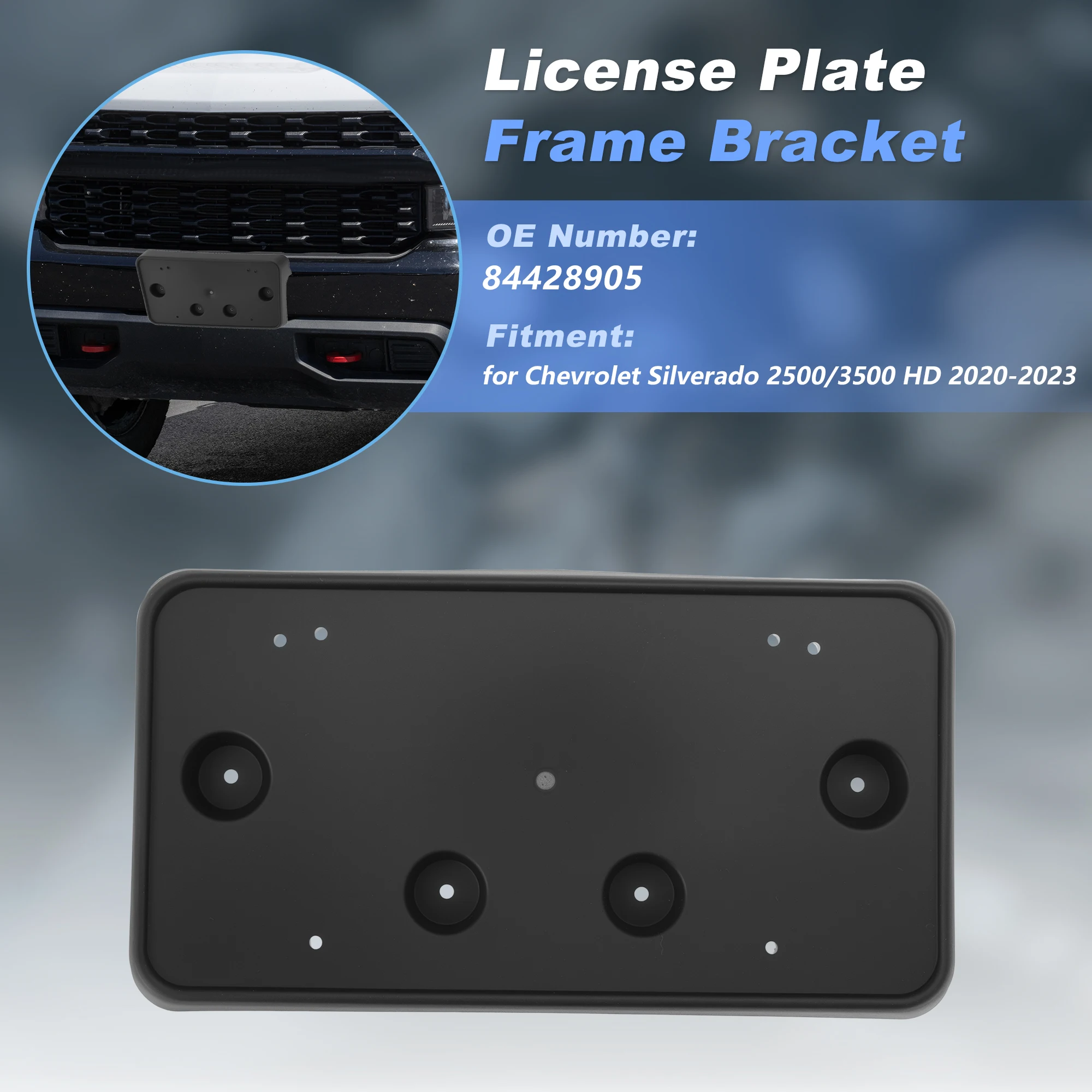 UXCELL License Plate Bracket for Chevrolet Silverado 1500 2019-2022 84428905