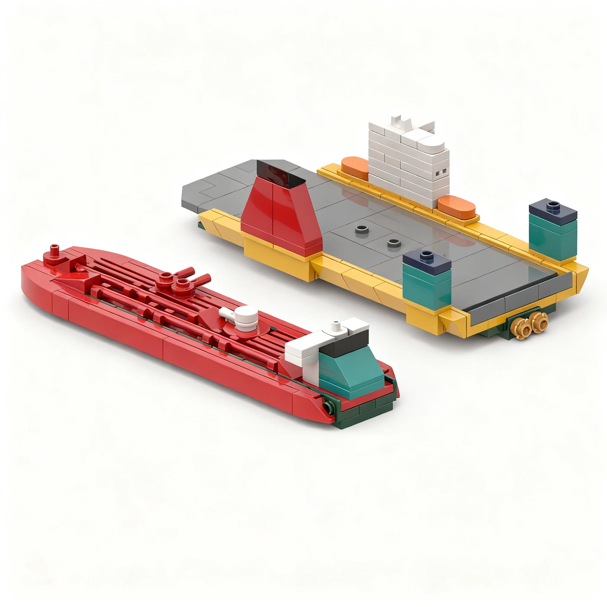 225pcs MOC Boat Micro Ships Bundle 1 Model Building Blocks Toy Architecture Christmas Gift Creative DIY Craft Collection Display