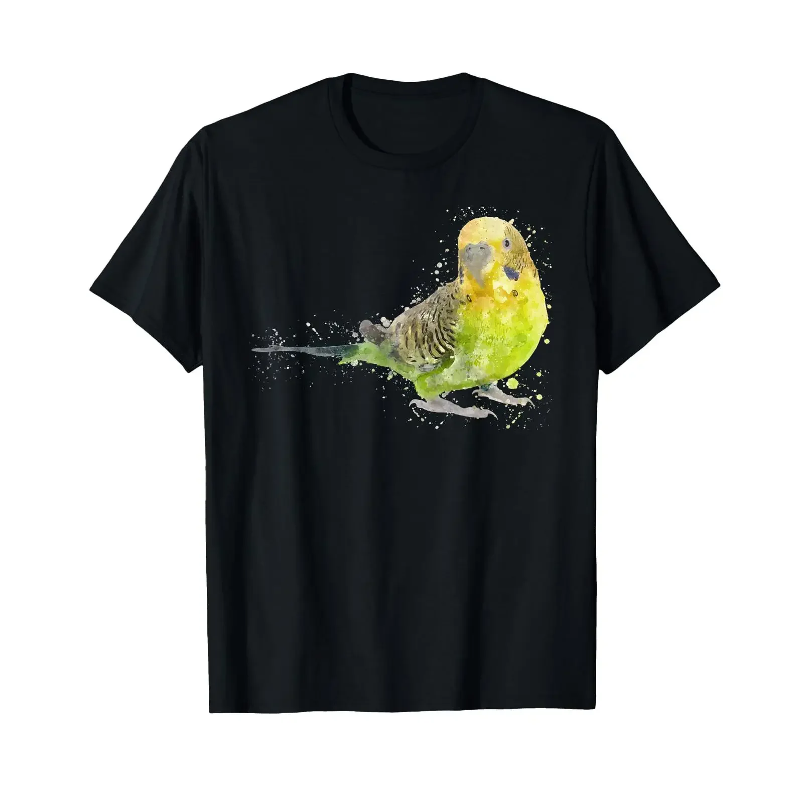 Budgie Green Watercolour Parakeet Bird Cockatiel T Shirt vintage Washed Versatile Stylish Soft designer clothes Comfortable