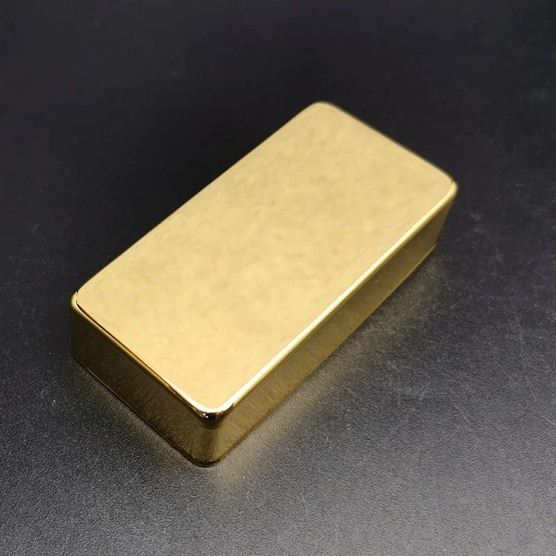 2Pcs 7-String Sealed Brass 80x39mm Pickup Covers /Lid/Shell/Top for Electric Guitar/Metal Guitar Humbucker Covers Gold/Chrome
