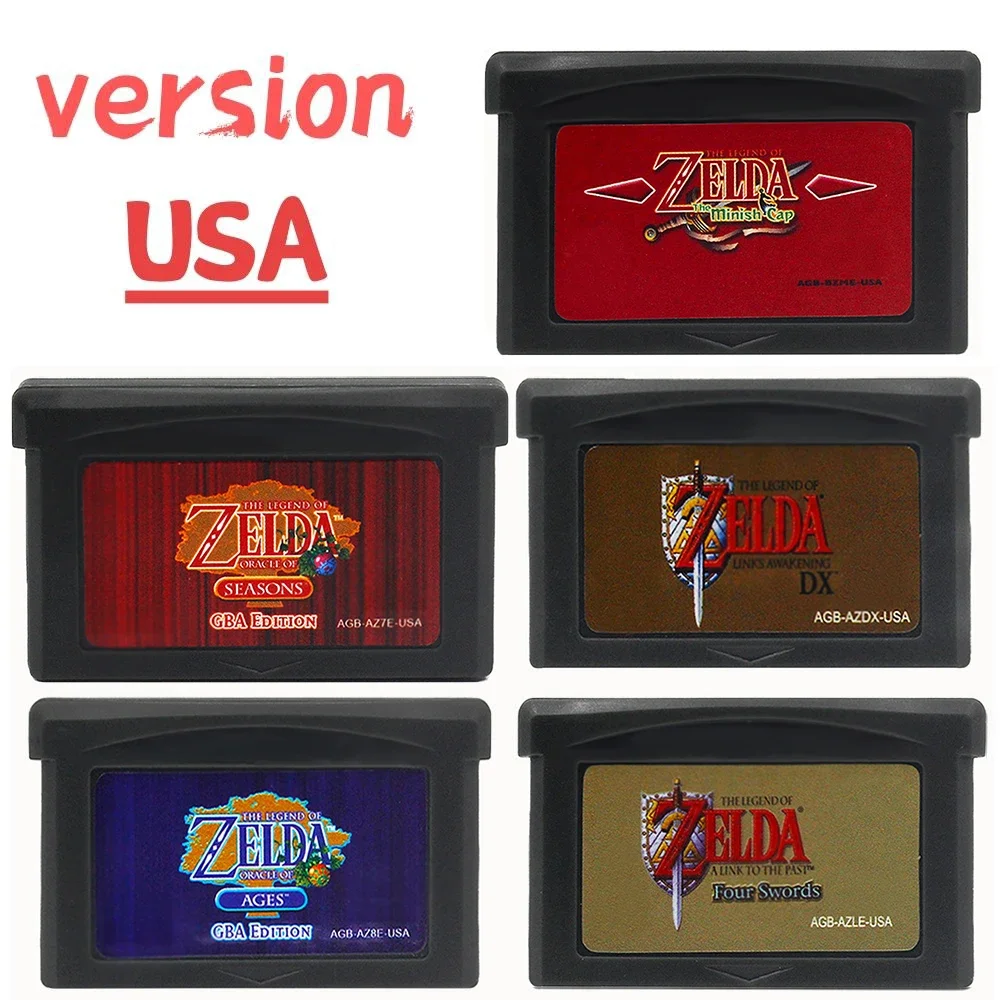 Hot Zelda GBA Game Card Cartridge 32 Bit Video Game Console Zelda Game Card Link To The Past Awakening DX Minish Cap image 3