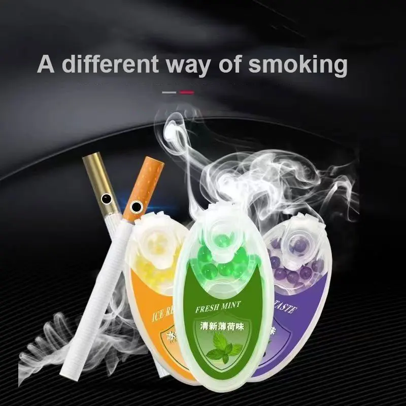 

100pcs Cigarette Flavor Bursting Beads Mixed Fruit Flavor Menthol Capsule Explosion Pops Bead Holder Smoking Accessories