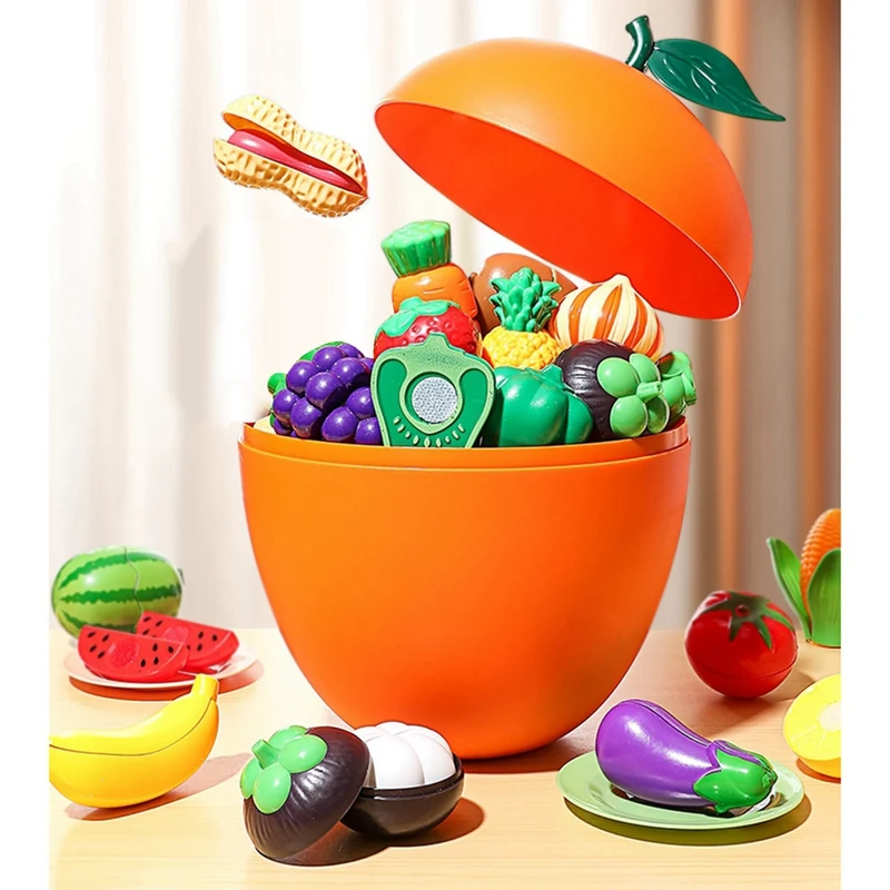 Children Fruits And Vegetables Toys Vegetables Play Kitchen Early Education Interactive Game Toys For Children