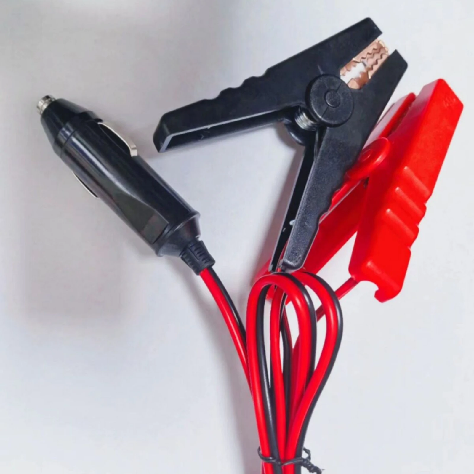 Car Battery Charging Cable 12AWG Battery Clamp Cable Red and Black Heat-Resistant