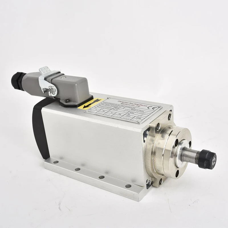 2.2KW Square Air Cooling Spindle ER11 Air-cooled Milling Spindle with ER20 Collet for DIY Cnc Machine