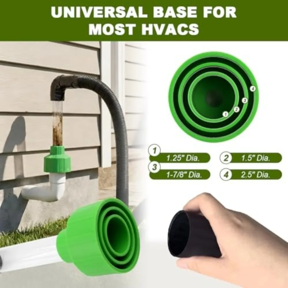 Wear Resistant AC Drain Line Unclogger Universal Attachment PVC Pipe Compatible HVAC Unclogging Adapter Transparent Tube