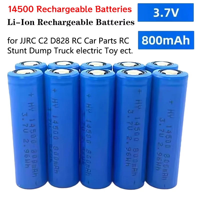 전기 칫솔 면도기, 이발사 손전등 면도기, RC 완구용 리튬 이온 충전식 배터리, 14500 배터리, 3.7V, 800mah, 신제품